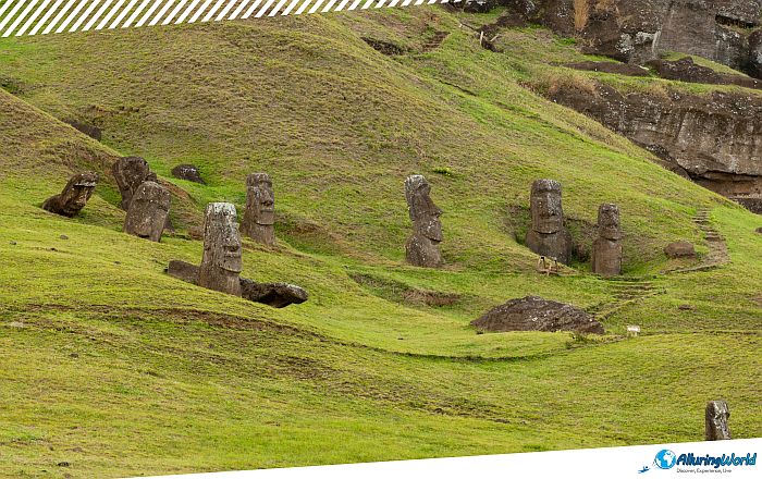 3 Moai Statues on Easter Island