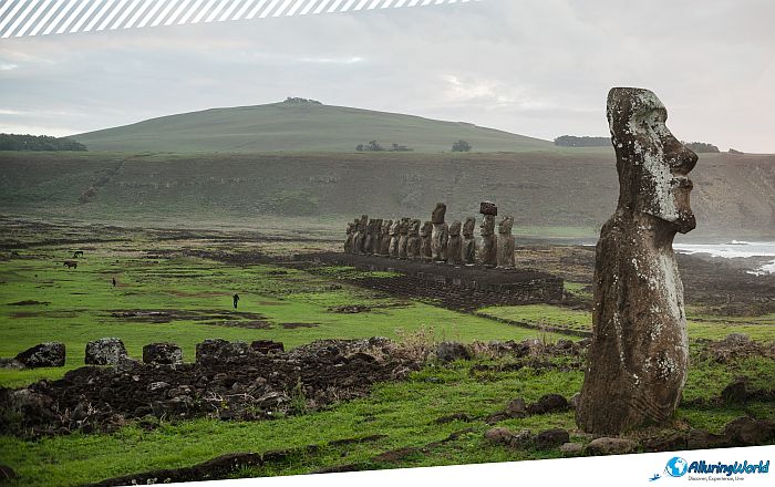 4 Moai Statues on Easter Island