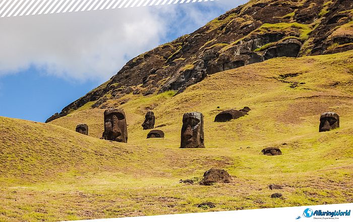 5 Moai Statues on Easter Island