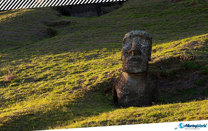 8 Moai Statues on Easter Island