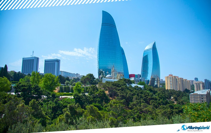 2 Flame Towers of Baku