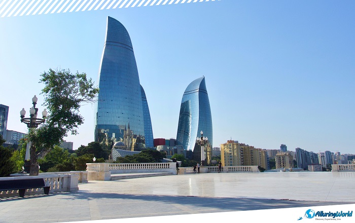 3 Flame Towers of Baku