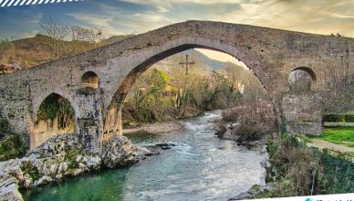 2 Roman Bridge in Cangas de Onís, Spain