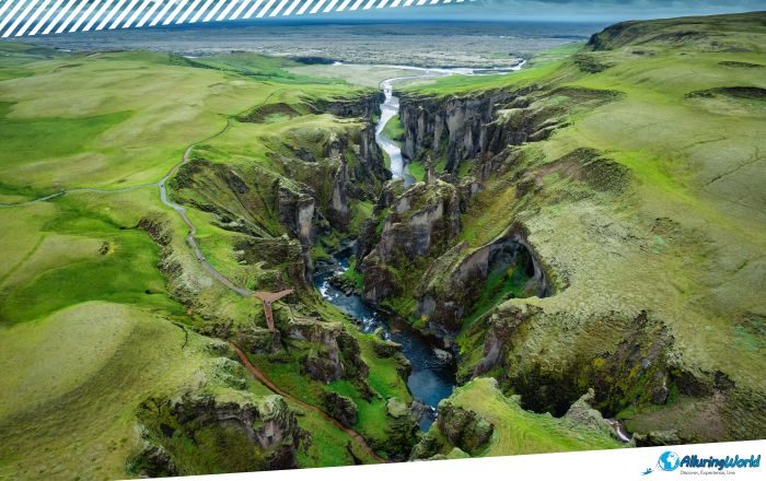1 Fjaðrárgljúfur Canyon in Iceland