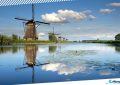 2 Windmills at Kinderdijk in the Netherlands