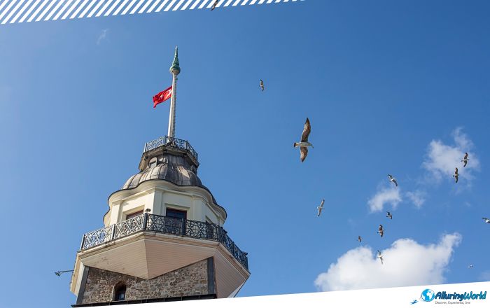 4 Maiden’s Tower in the Bosphorus Channel in Istanbul