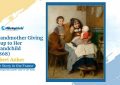 Vertical - Grandmother Giving Soup to her Grandchild - The Story in the Frame