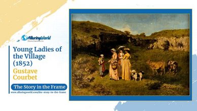 Young Ladies of the Village by Gustave Courbet - Horizontal - The Story in the Frame