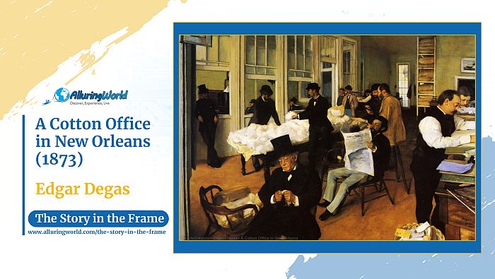 A Cotton Office in New Orleans by Edgar Degas - Horizontal - The Story in the Frame