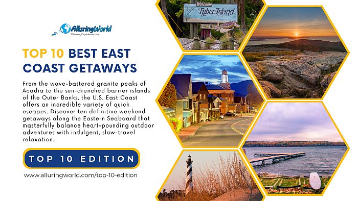 10 Best East Coast Getaways for Adventure & Relaxation - Top 10 Edition