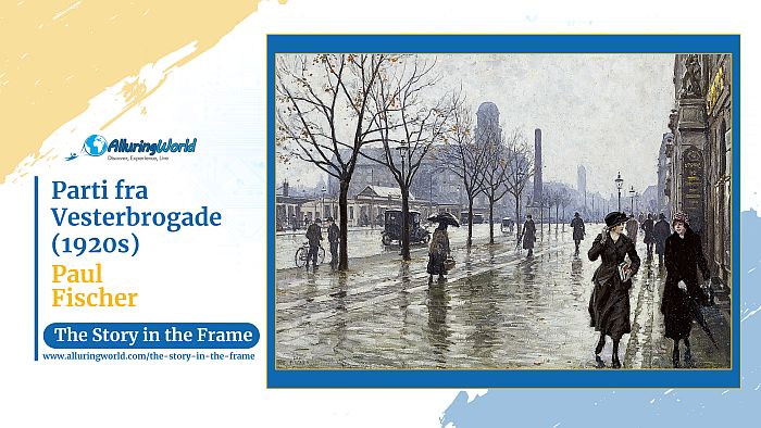 Parti fra Vesterbrogade by Paul Fischer - Horizontal - The Story in the Frame